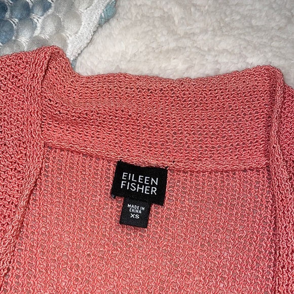Eileen Fisher Salmon 100% Silk Cardigan - XS - Picture 4 of 4